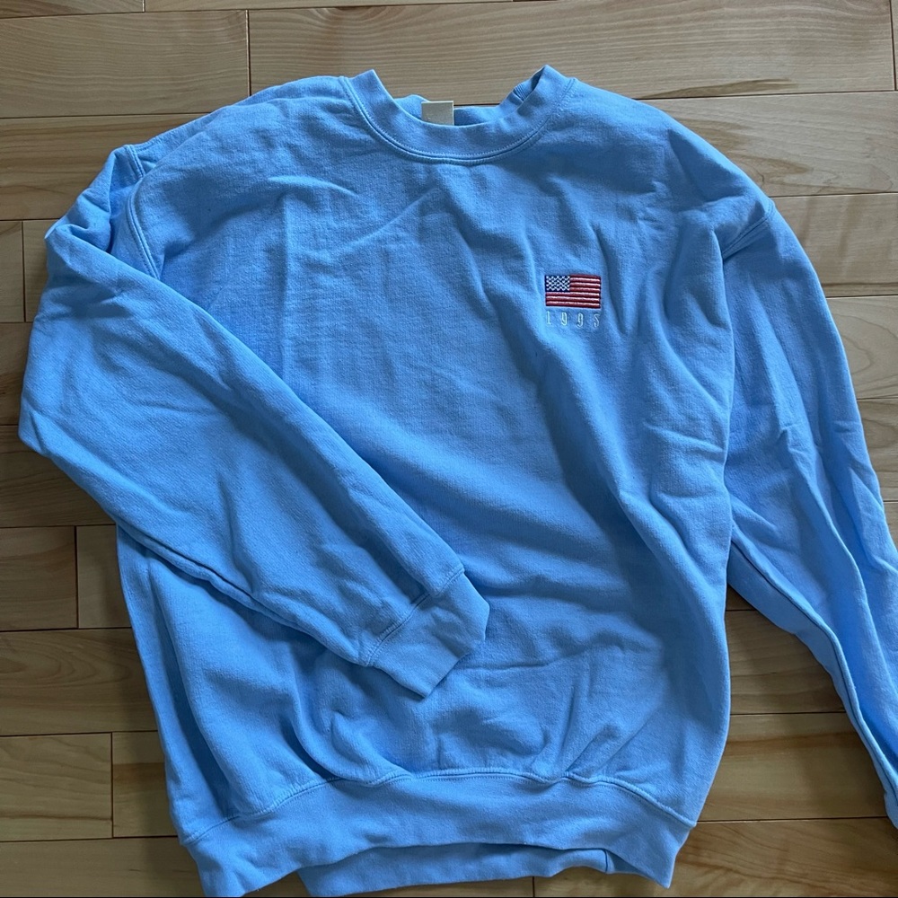Baby blue UO crewneck